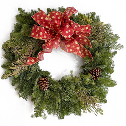 Fresh Mixed Pine Wreath from Mona's Floral Creations, local florist in Tampa, FL